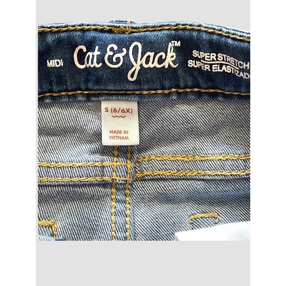 Lot of 3 Girls Denim Shorts Size Small (6/6X) Cat & Jack Copper Key Assorted - Picture 7 of 11